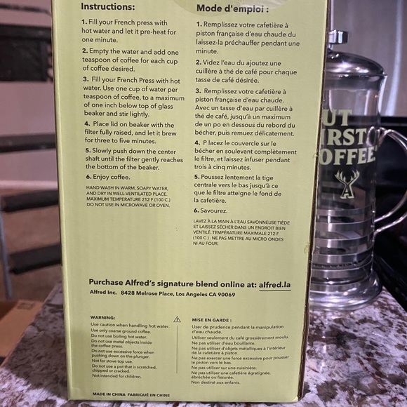 Alfred French Press Coffee Maker - Picture 2 of 3